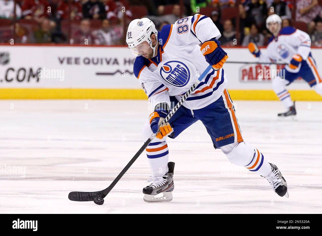 Edmonton Oilers' Sam Gagner (89) skates with the puck against the