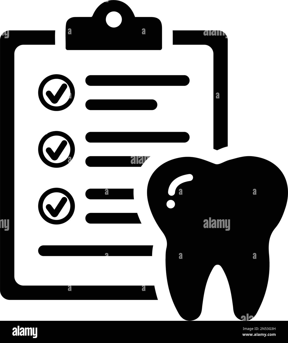 Care, dental, report icon - Use for commercial purposes, print media, web or any type of design projects. Vector EPS file. Stock Vector