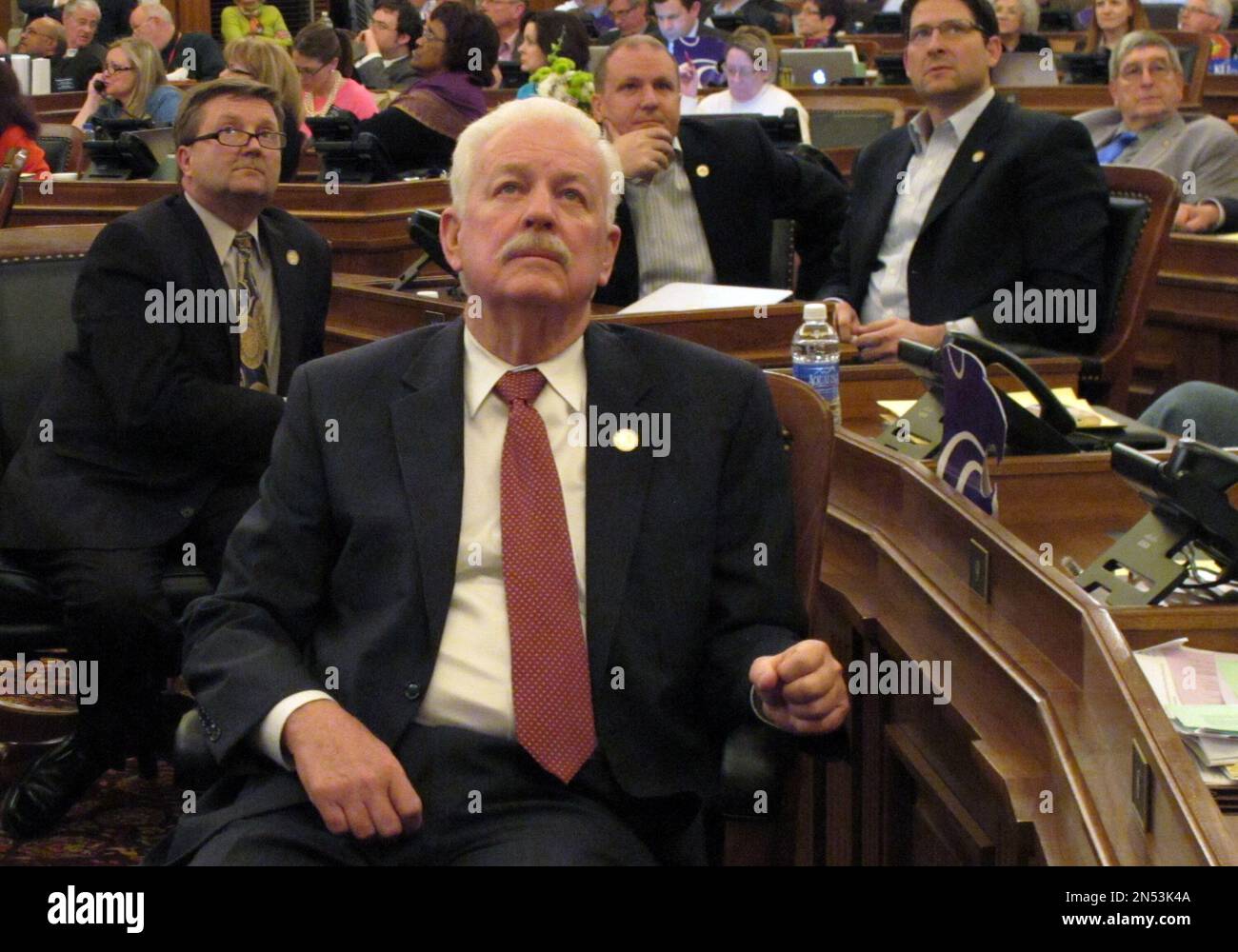 Kansas House Speaker Ray Merrick, a Stilwell Republican, watches one of