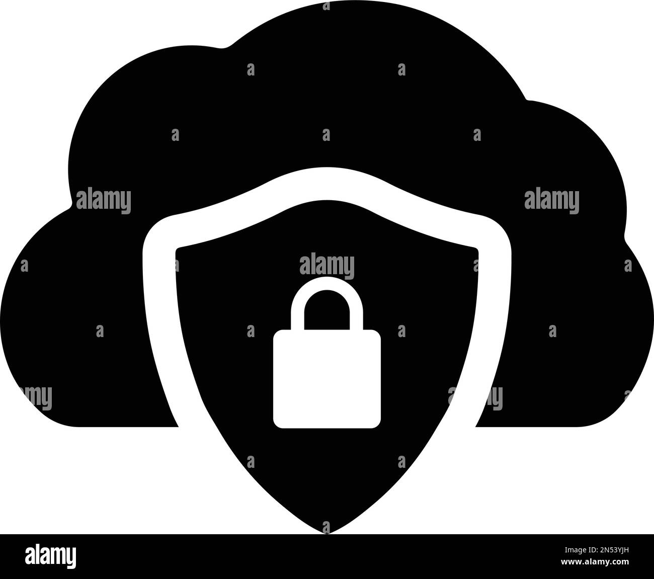 Cloud, safety, security icon - Simple editable vector EPS file Stock ...