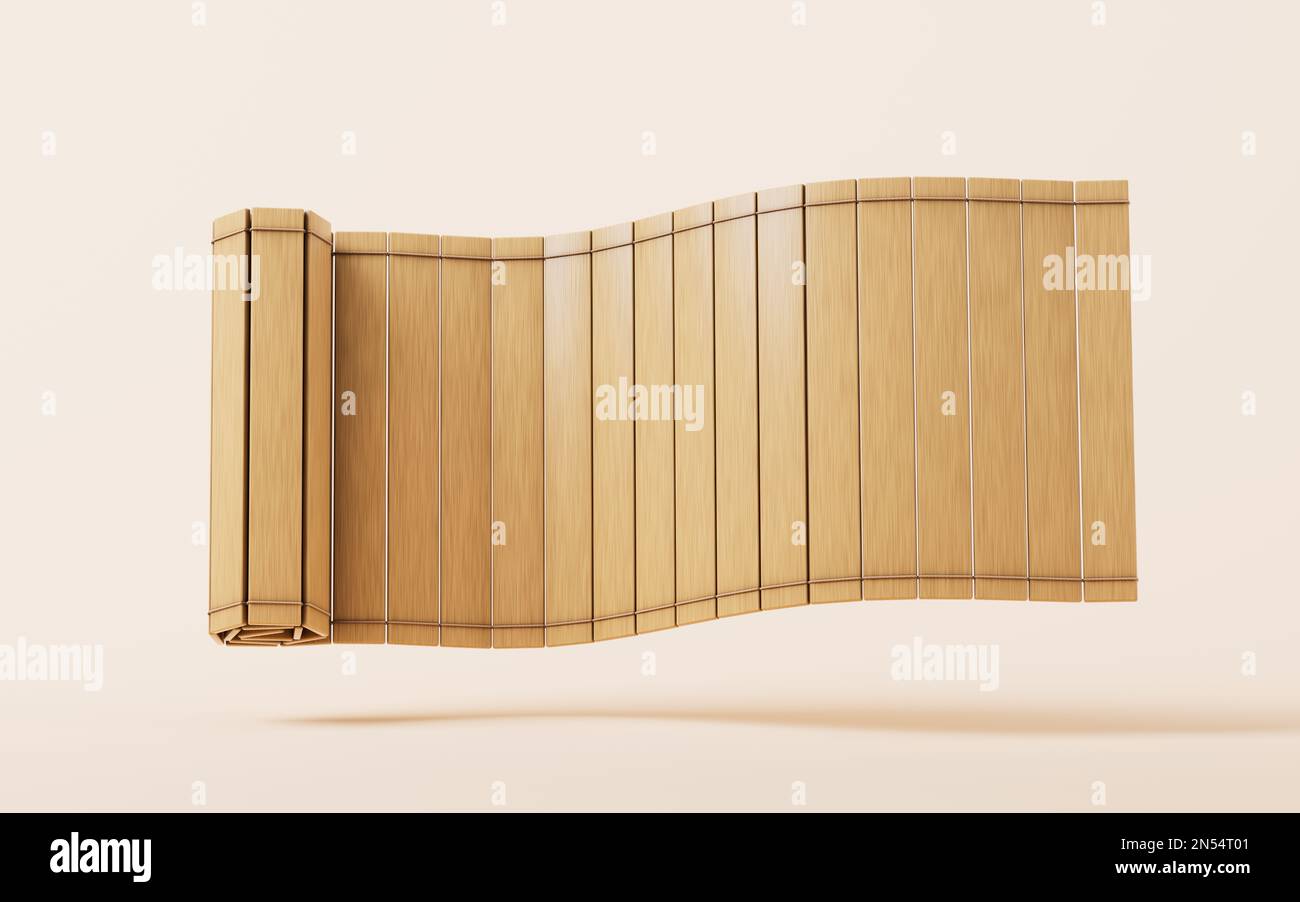 Retro Chinese acient bamboo slip, 3d rendering. Digital drawing Stock