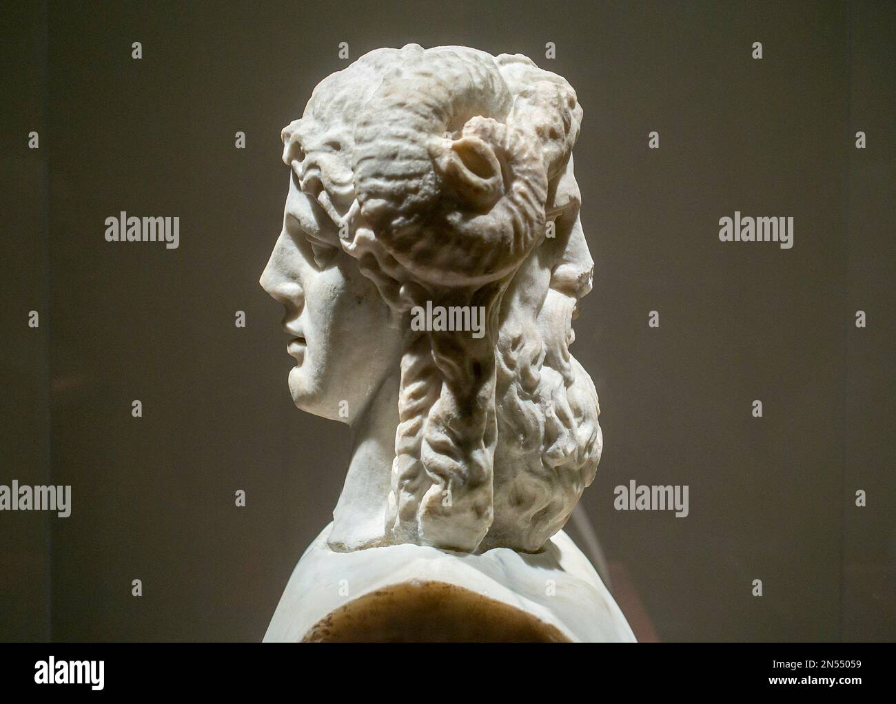 In this March 20, 2014 photo, a double statue of the EgyptianGreek god