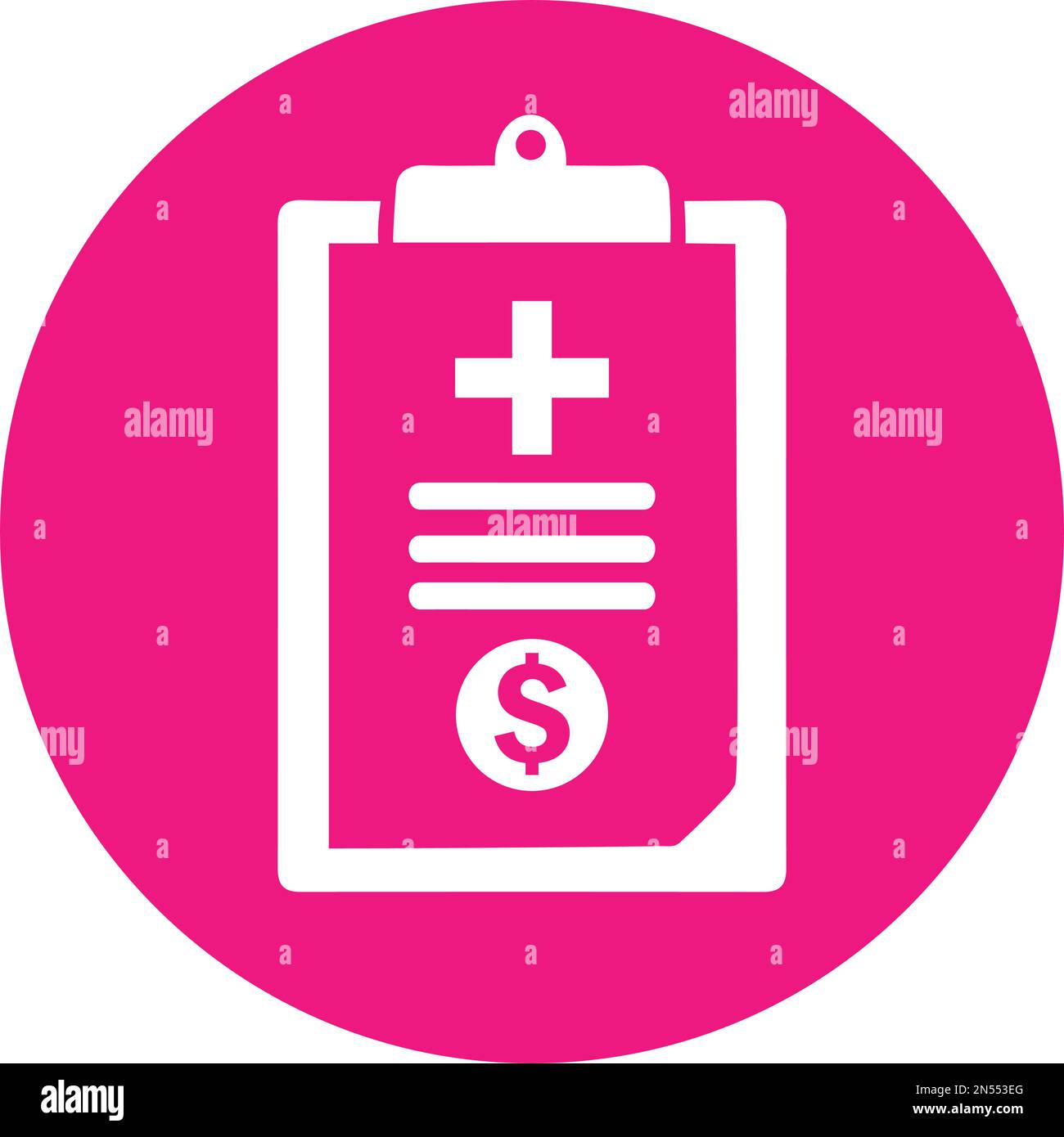 Hospital bill icon. Use for commercial, print media, web or any type of