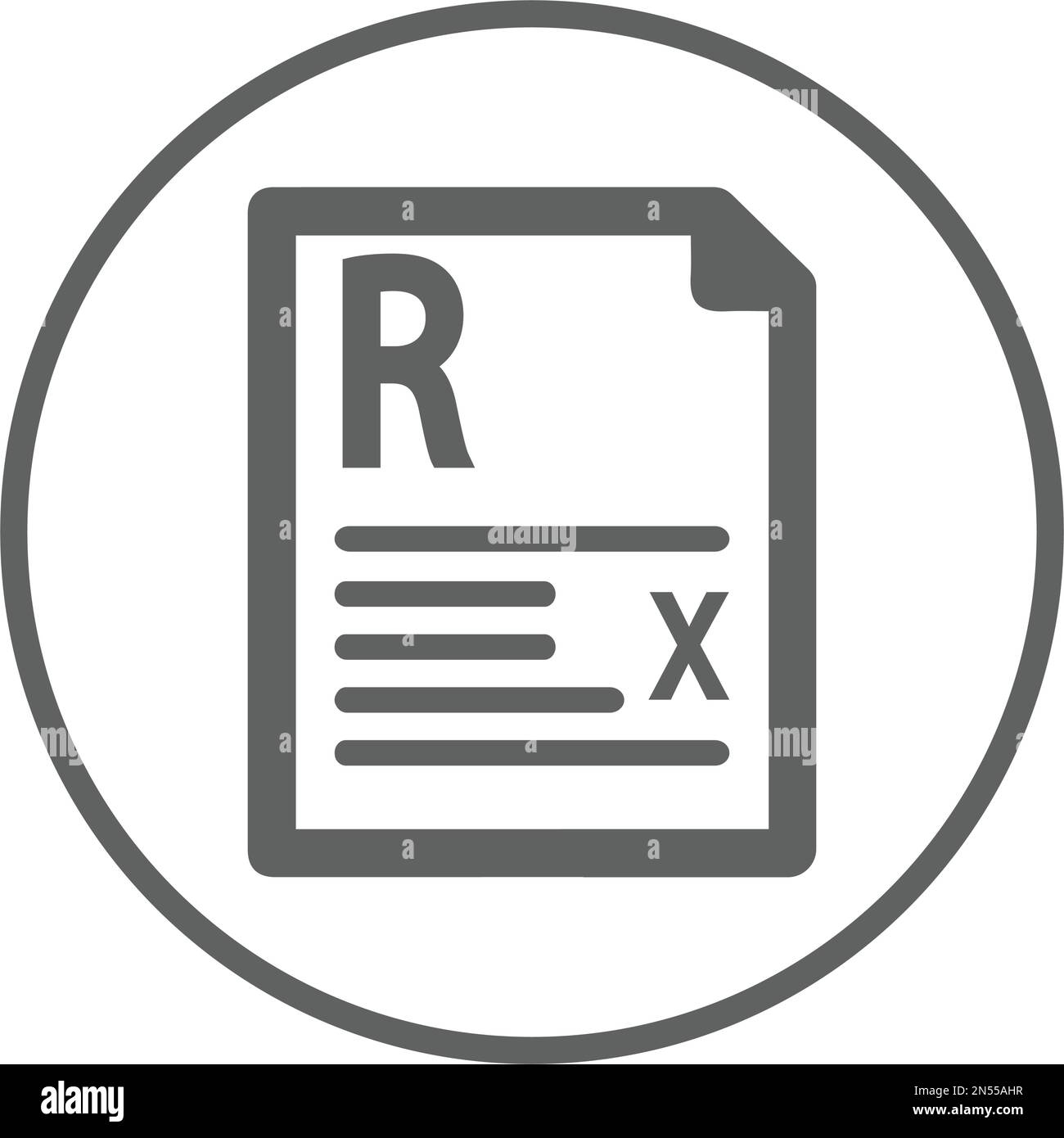 Medical prescription icon. Beautiful, meticulously designed icon. Well organized and editable Vector for any uses. Stock Vector
