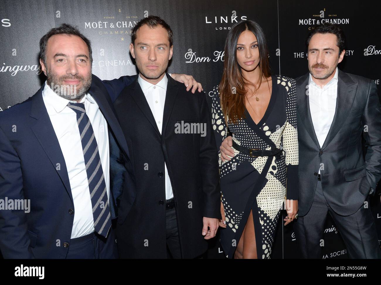 From left, Richard Shepard, Jude Law, Madalina Ghenea and Demian Bichir