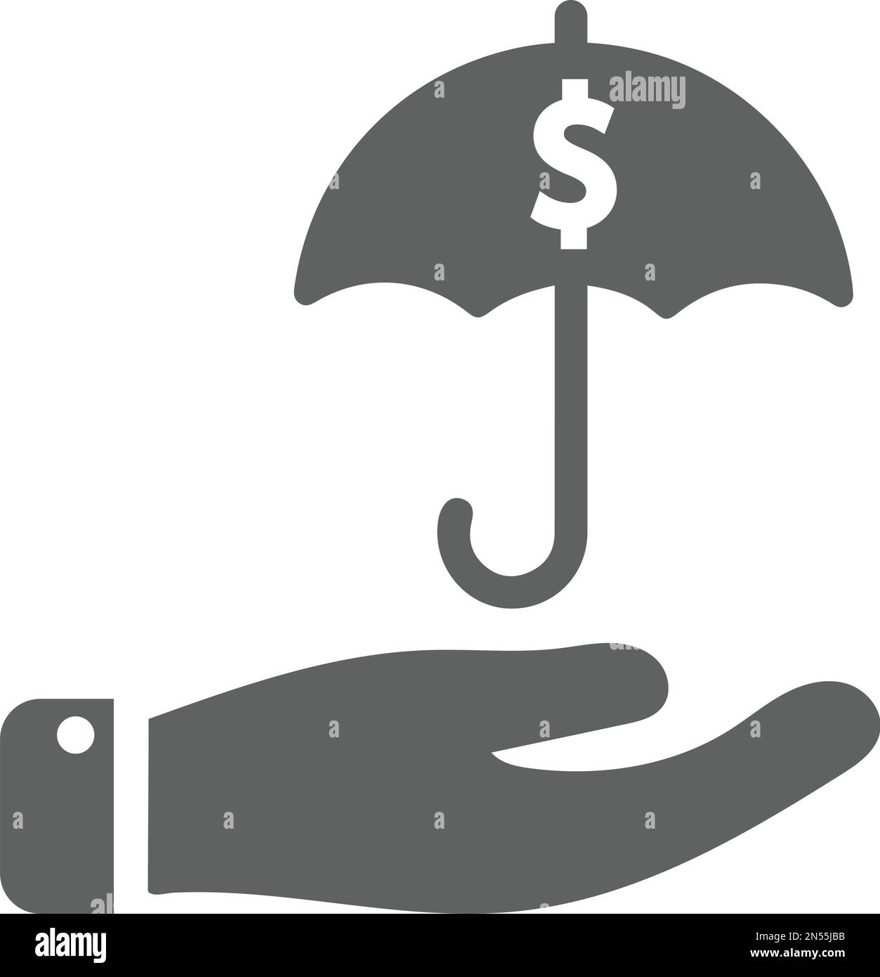 Investment protection icon. Perfect use for print media, web, stock images, commercial use or any kind of design project. Stock Vector
