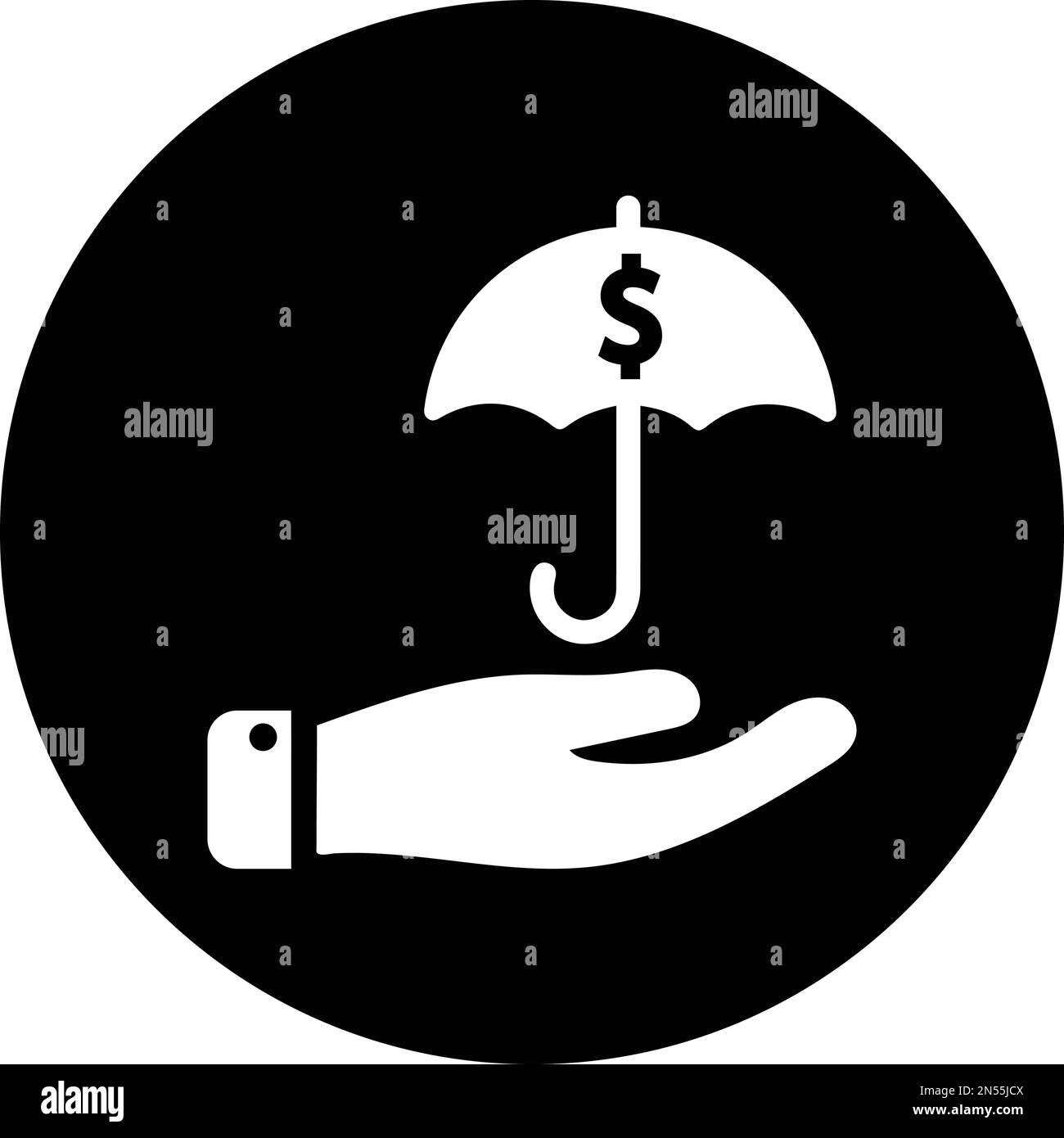 Investment protection icon. Perfect use for print media, web, stock images, commercial use or any kind of design project. Stock Vector