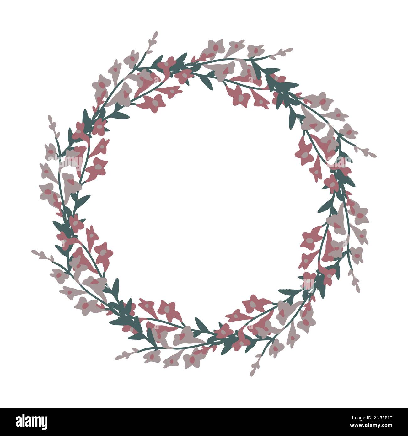 Decorative floral simple vector frame Stock Vector Image & Art - Alamy
