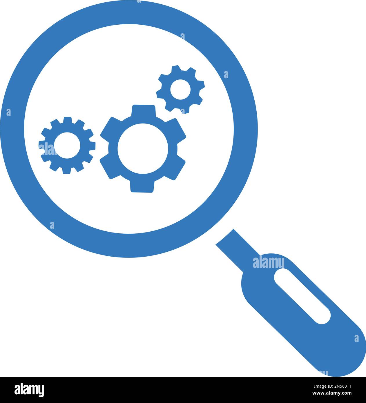 Magnifier, configuration icon. Use for commercial purposes, print media ...