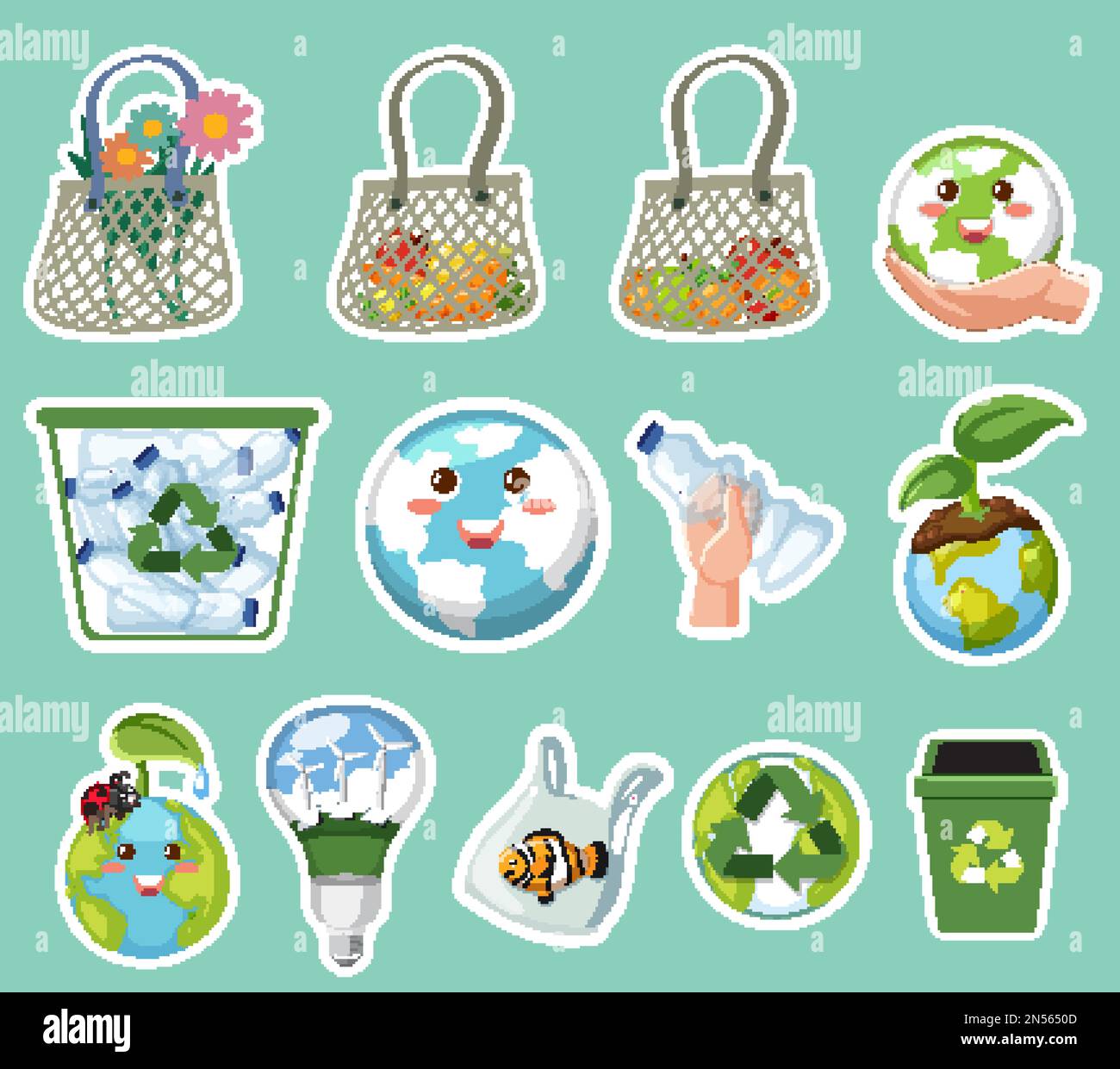Ecology and environment icon theme illustration Stock Vector Image ...