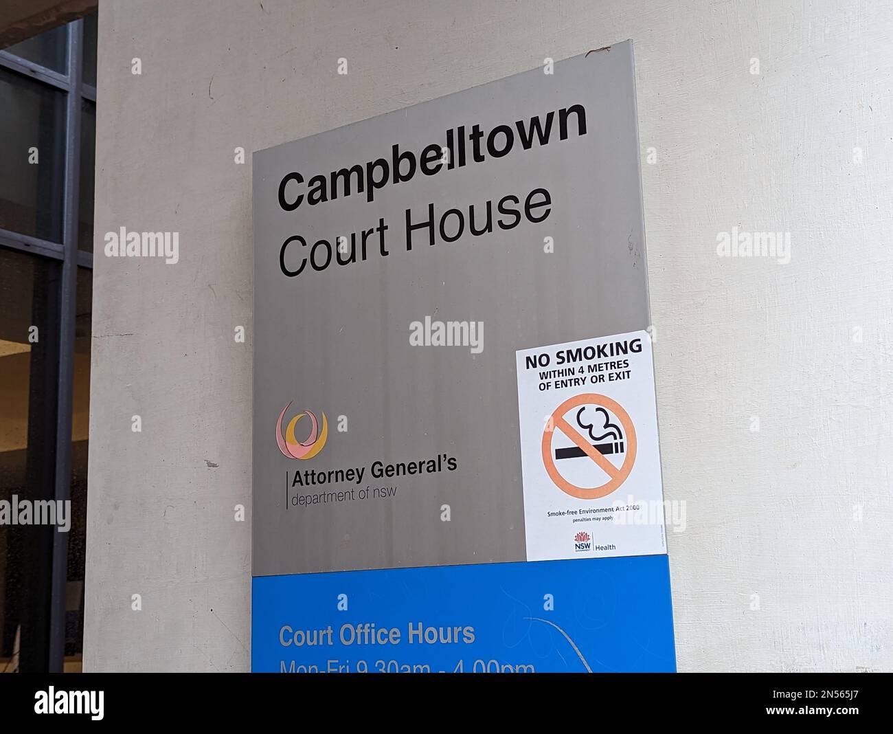 The exterior of Campbelltown Court House, Campbelltown, Thursday