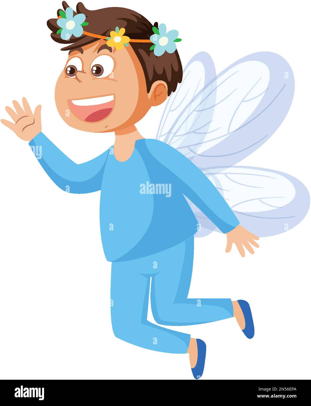 Cute fairy boy cartoon character illustration Stock Vector Image & Art ...