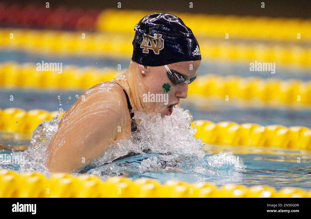 Notre Dame's Emma Reaney competes in the 200yard breaststroke at the