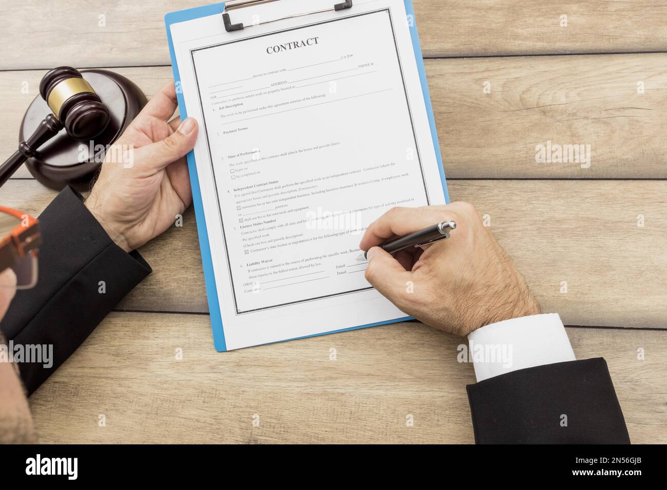 signing documents. Resolution and high quality beautiful photo Stock