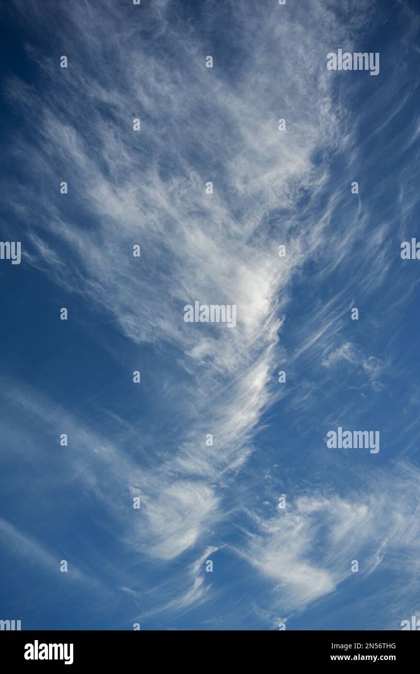 Blue sky with beautiful clouds. Natural background Stock Photo - Alamy