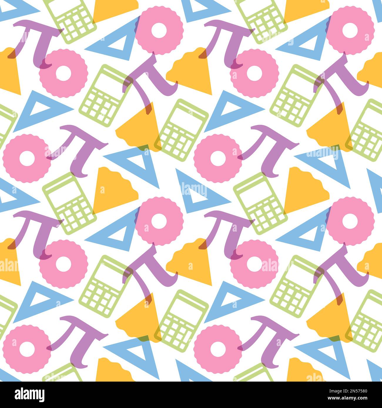 Pi Day Seamless Pattern Design with Mathematical Constants or Baked Pie ...