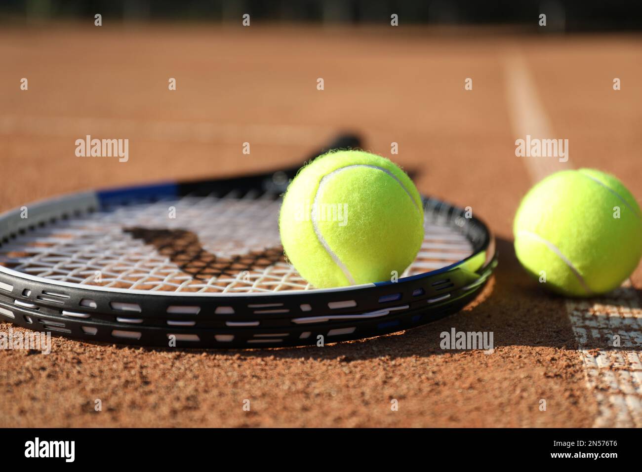 Closeup racket bright balls hi-res stock photography and images - Alamy
