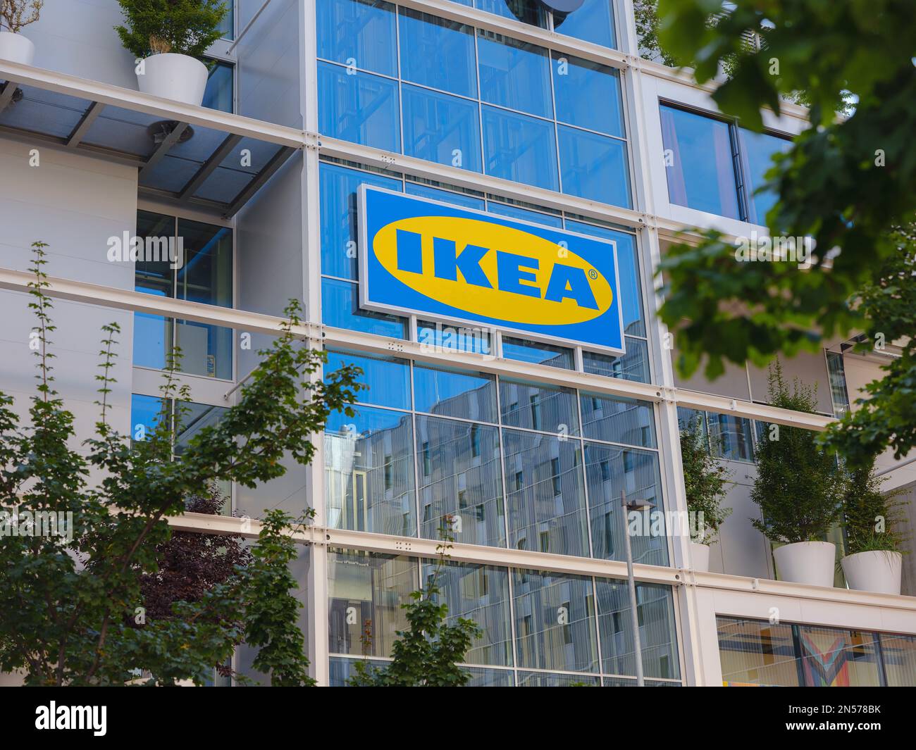 Vienna, Austria August 10, 2022 ikea store near the railway station westbahnhof. Ikea is the