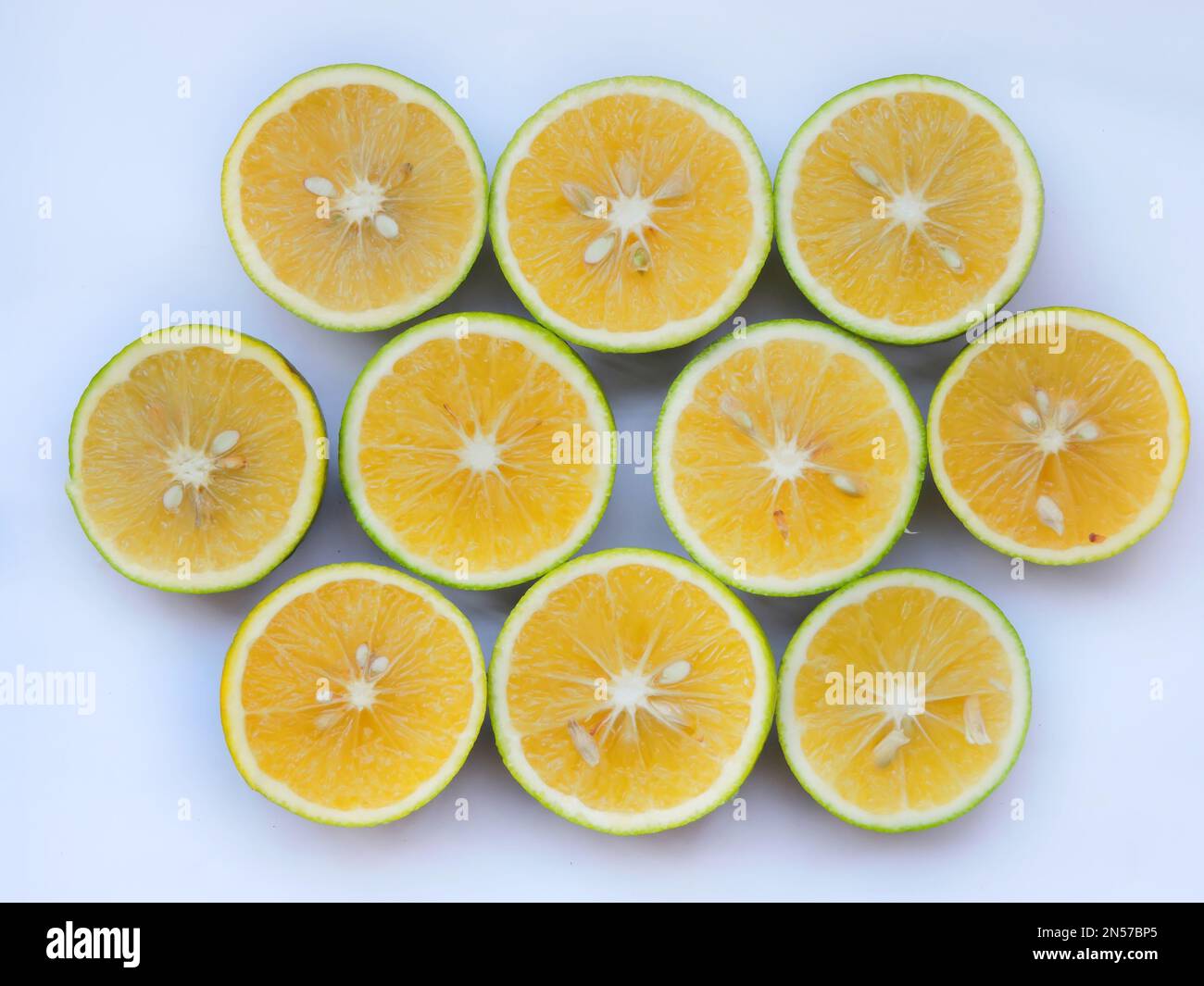 Sweet Lemon is a species of citrus which is commonly known as Mousambi in India. It is a cross between the citron and a bitter orange. Stock Photo