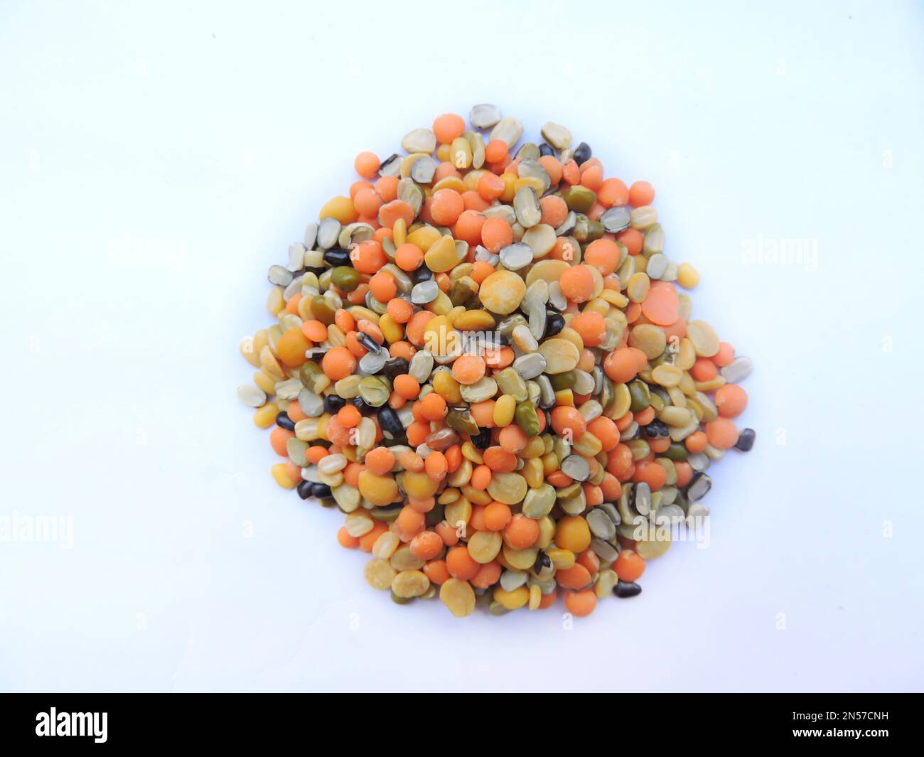 Mix of lentils that are widely used in India. Lentils are Masoor lentil, Mung bean, Black gram