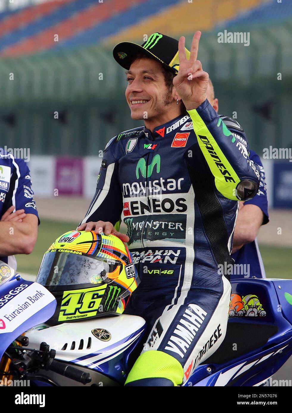 Rossi Rider MotoGP rider Valentino Rossi of Italy poses during an official photo ...