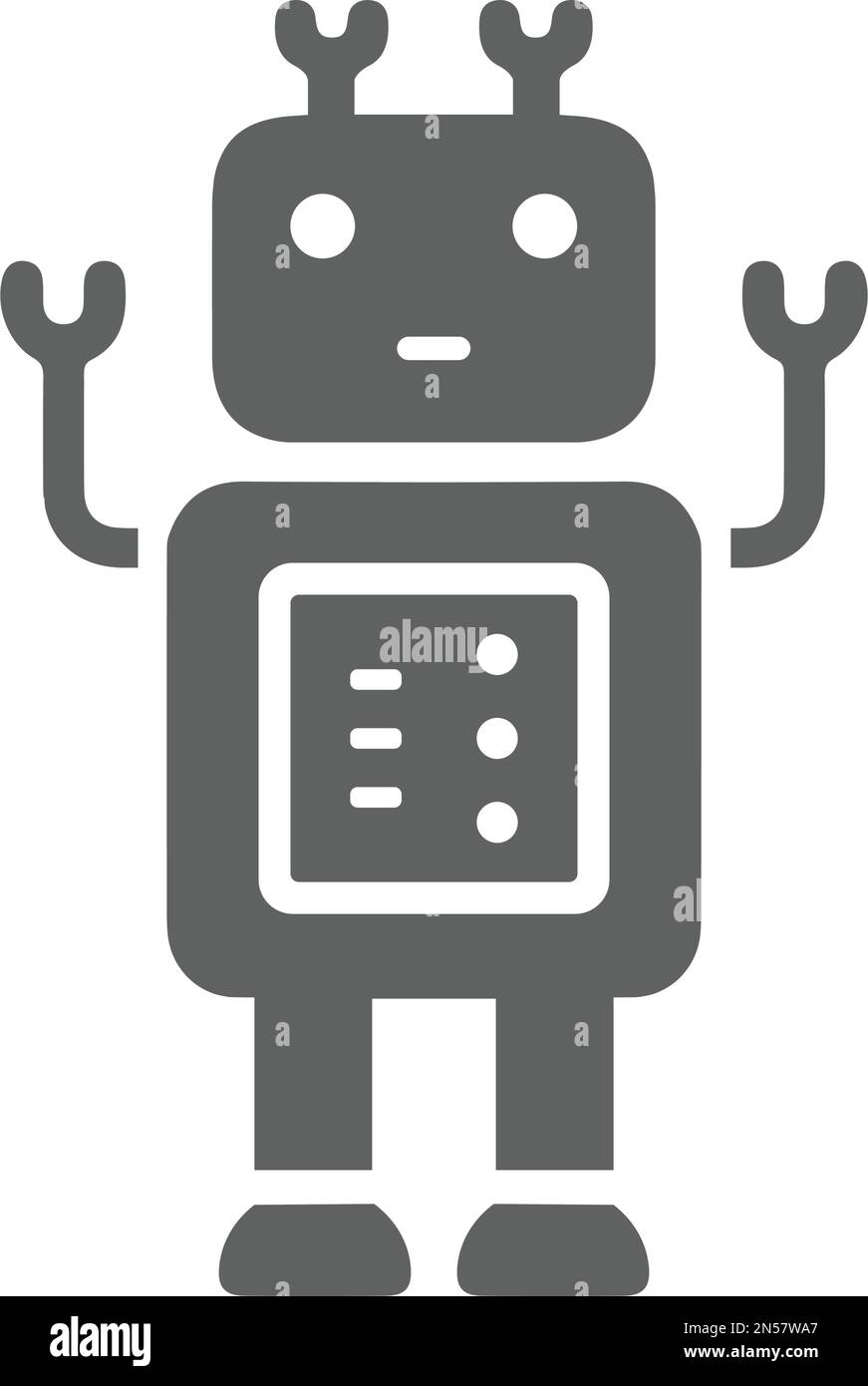 Robotics, robot icon - Simple editable vector EPS file Stock Vector ...