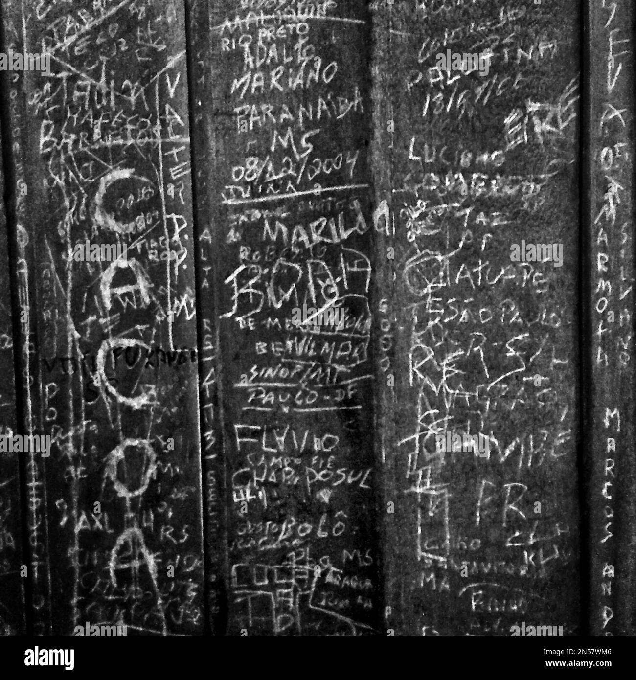 Roadside truckstop bathroom graffiti in Brazil. (David GuttenfeldeAP