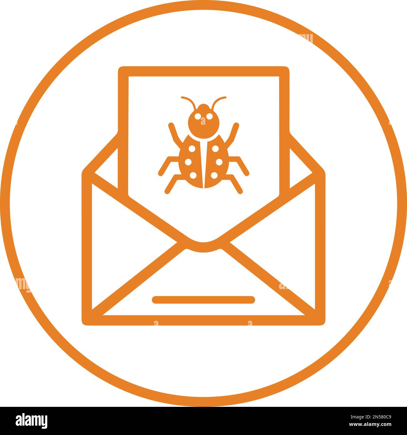 Spam, bug icon - Simple editable vector EPS file. Stock Vector