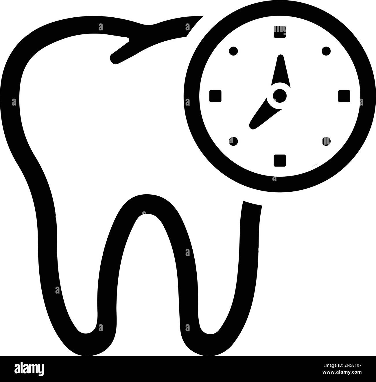 Schedule, time, tooth icon - Simple editable vector EPS file Stock ...