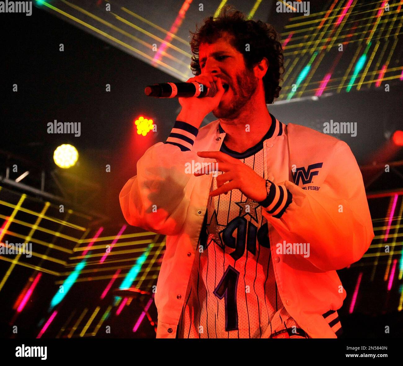 Hip hop artist Lil Dicky performs on the Doritos #BoldStage at the ...