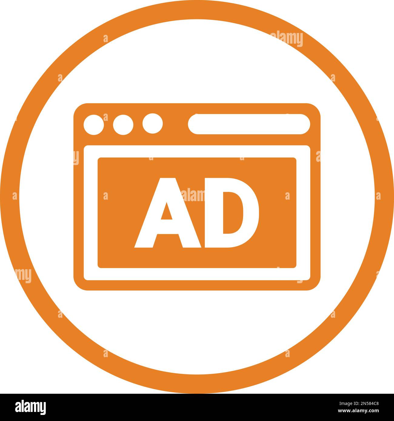 Website, ad, webpage icon - Simple editable vector EPS file. Stock Vector