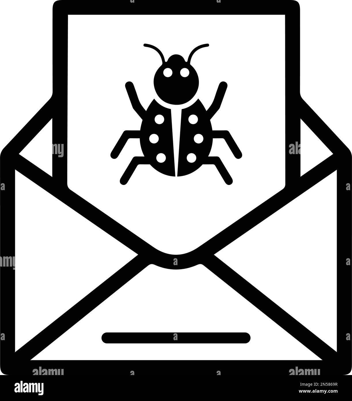 Spam, bug icon - Simple editable vector EPS file. Stock Vector