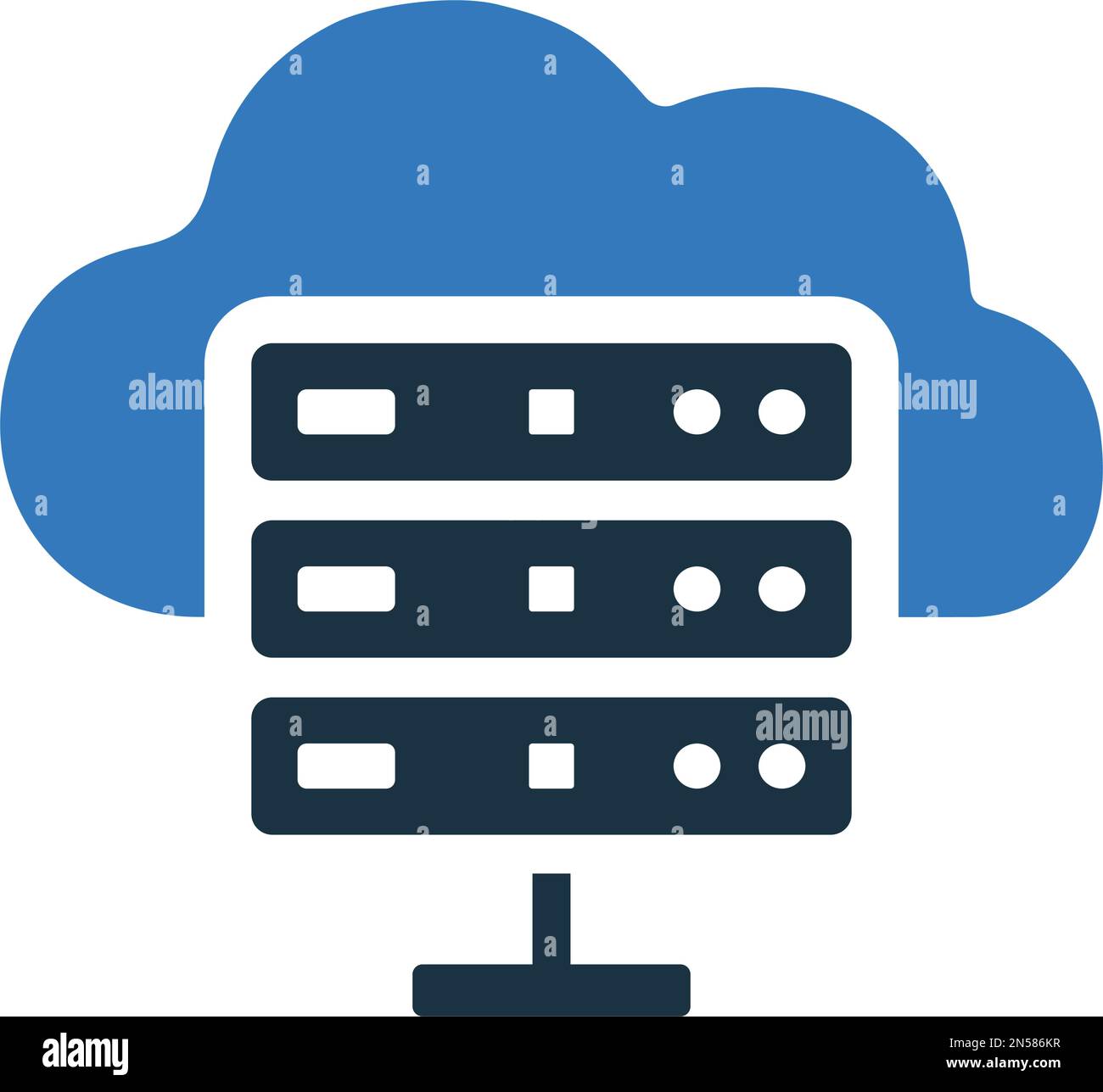 Storage, cloud, host icon Simple editable vector EPS file Stock
