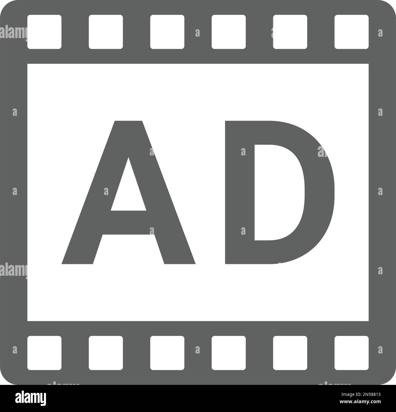 Ad icon video Black and White Stock Photos & Images - Alamy