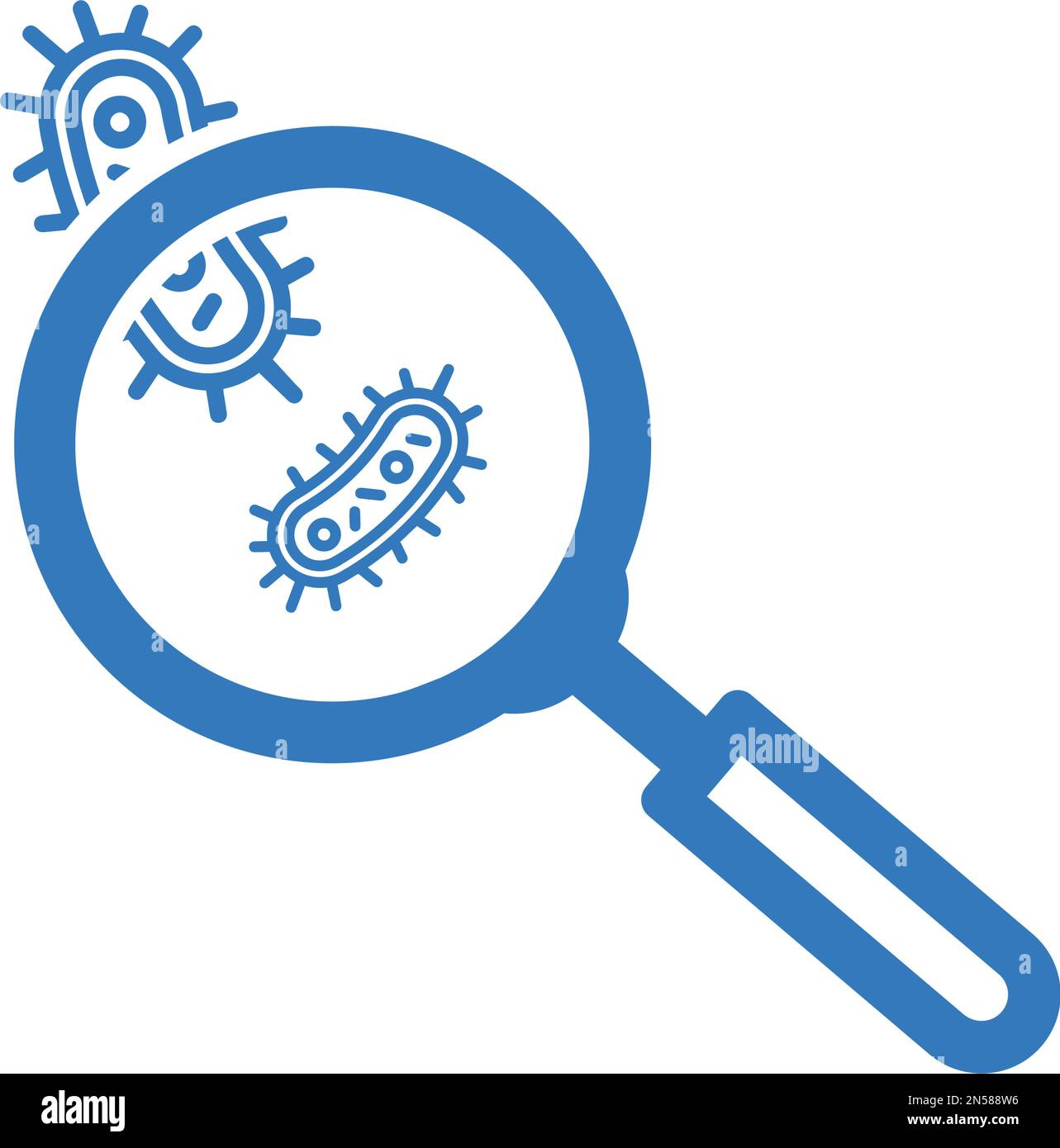 Search, bacteria, zoom icon - Simple editable vector EPS file Stock ...