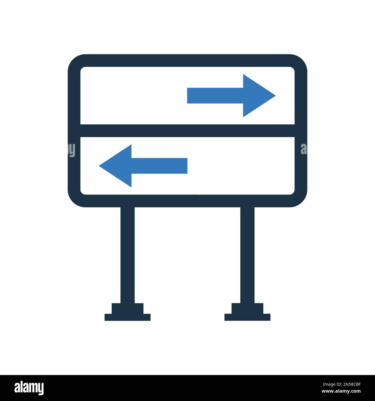 Traffic, sign, direction icon - Vector EPS file. Perfect use for print media, web, stock images, commercial use or any kind of design project. Stock Vector