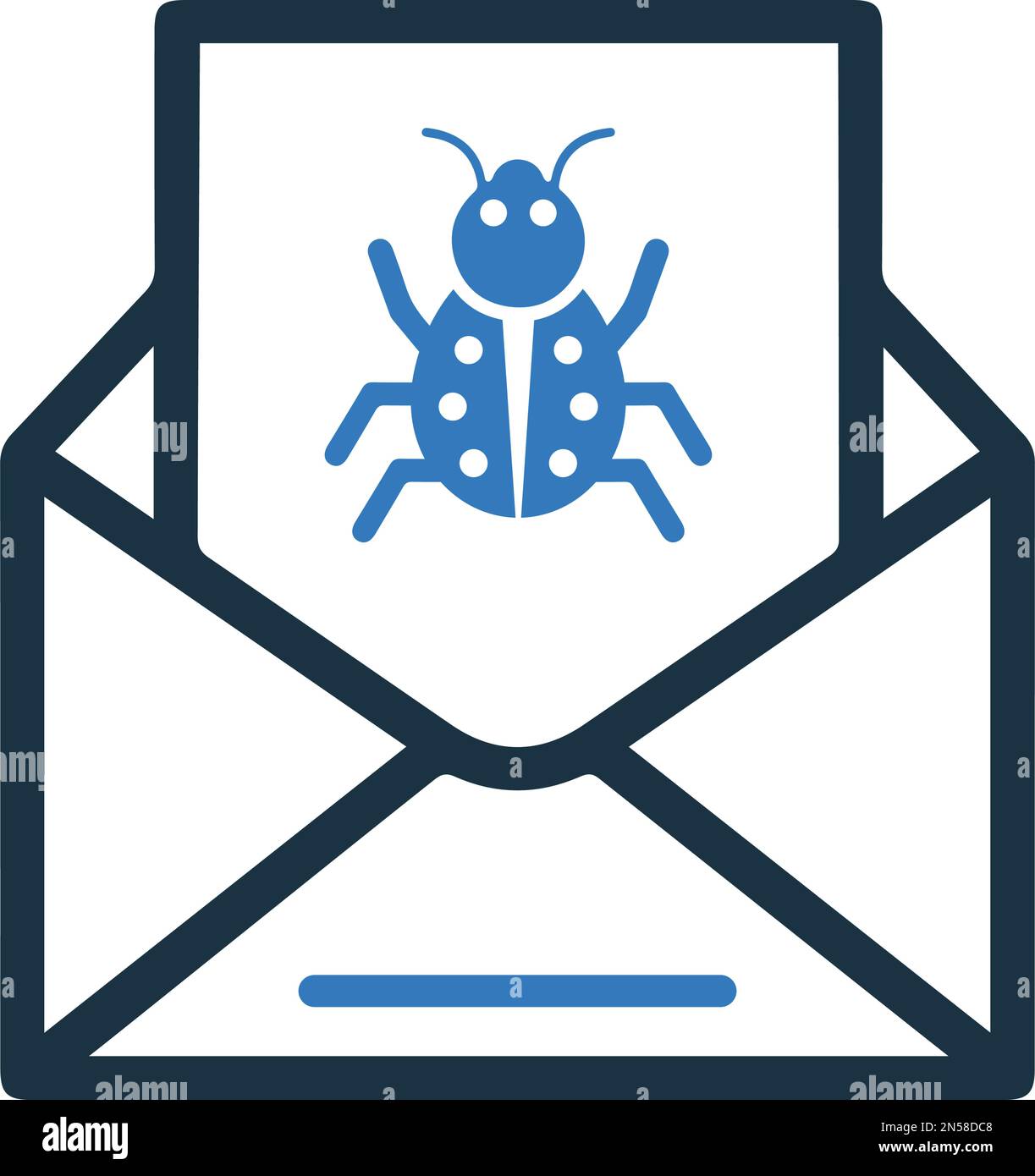 Spam, bug icon - Simple editable vector EPS file. Stock Vector