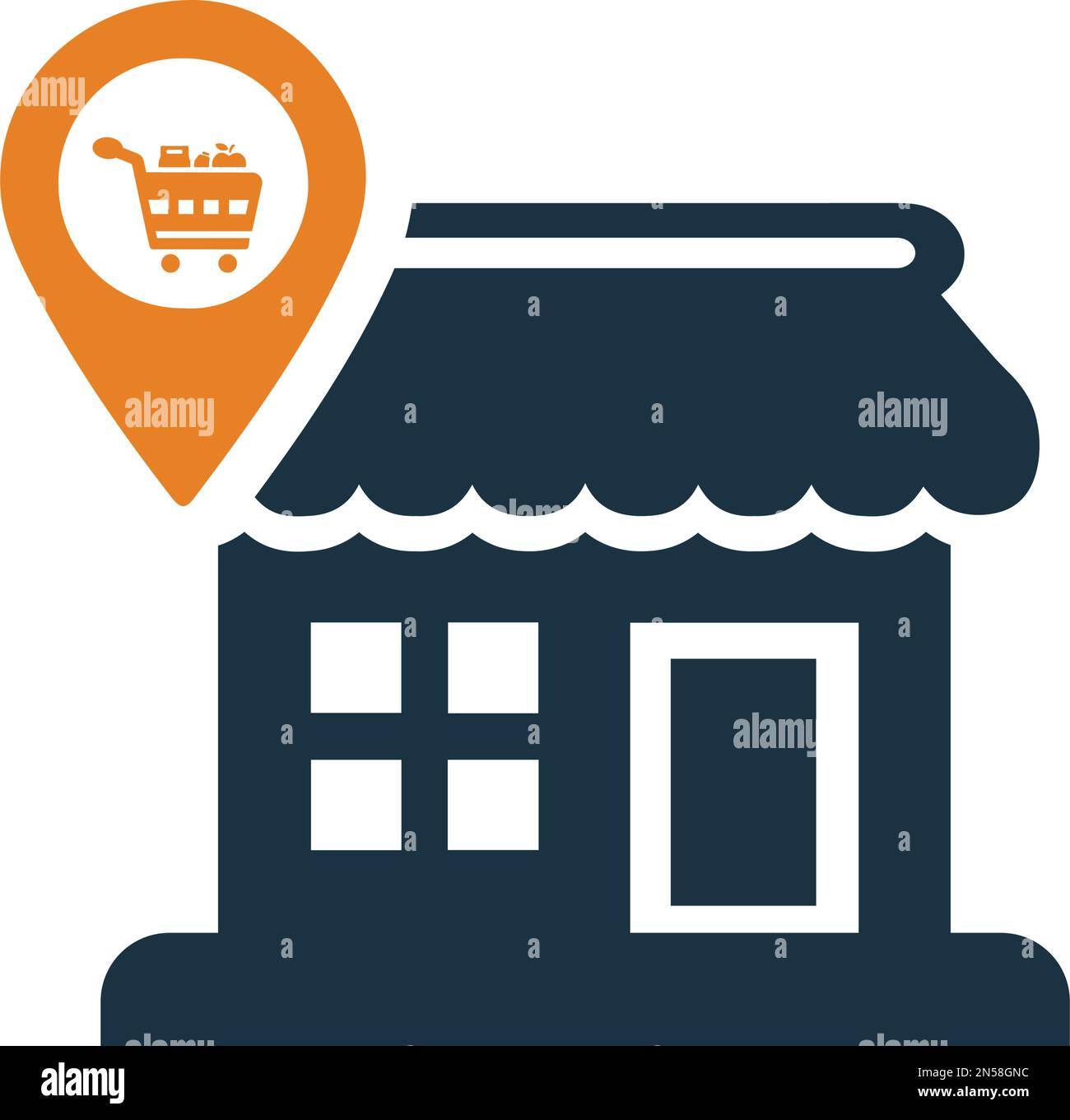 Store, navigation icon - Simple editable vector EPS file. Stock Vector