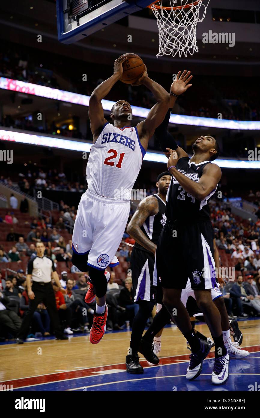 Philadelphia 76ers' Thaddeus Young in action during an NBA basketball ...
