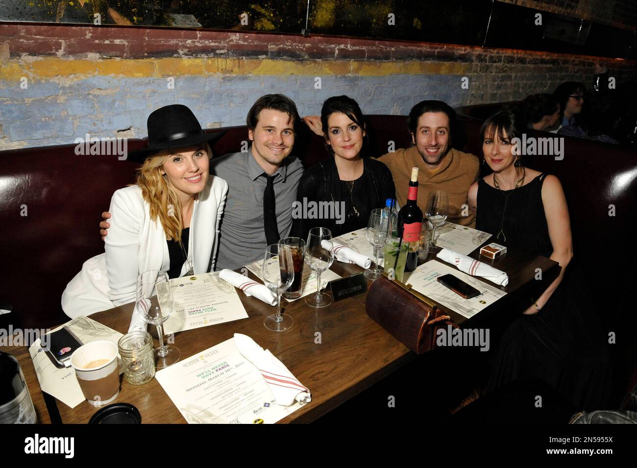Maggie Grace, from left, Jason Ritter, Melanie Lynskey, Simon Helberg ...