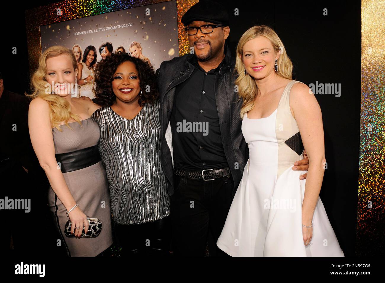 From left, Wendi McLendonCovey, Cocoa Brown, Tyler Perry and Amy Smart