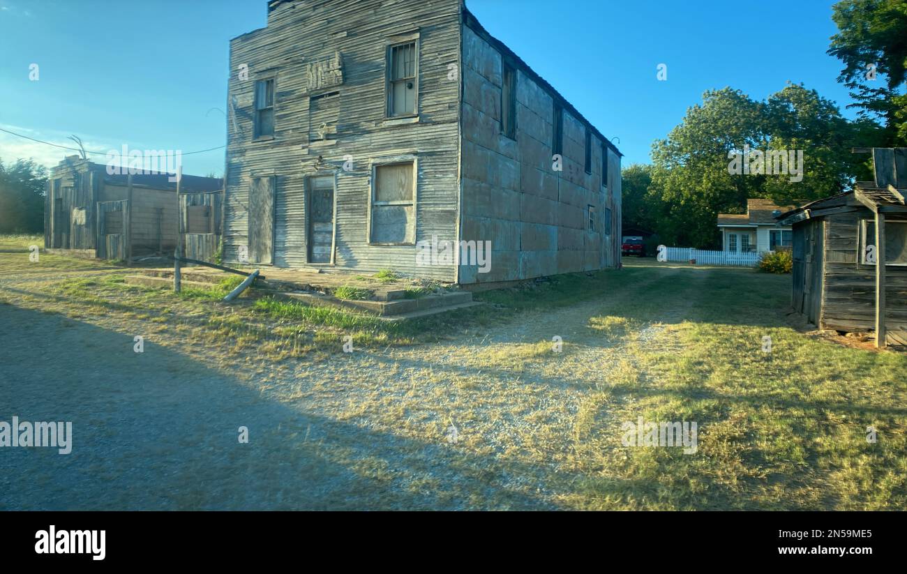 A scene of the old abandoned Hotel from1800s in a Ghost Town