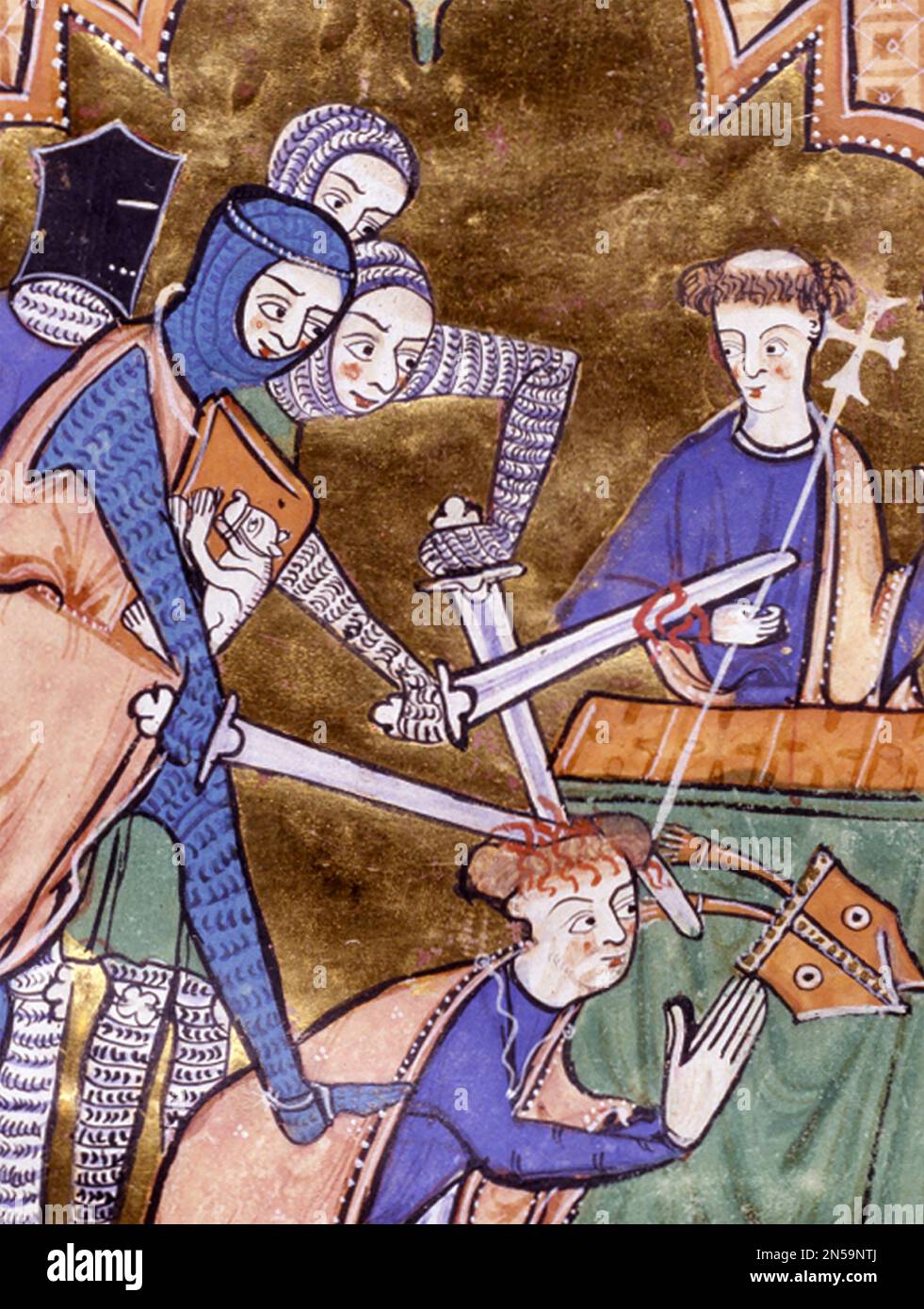 THOMAS  BECKET ( 1119/1120- 1170) Archbishop of Canterbury is assassinated on 29 December 1170. A near contemporary illustration Stock Photo