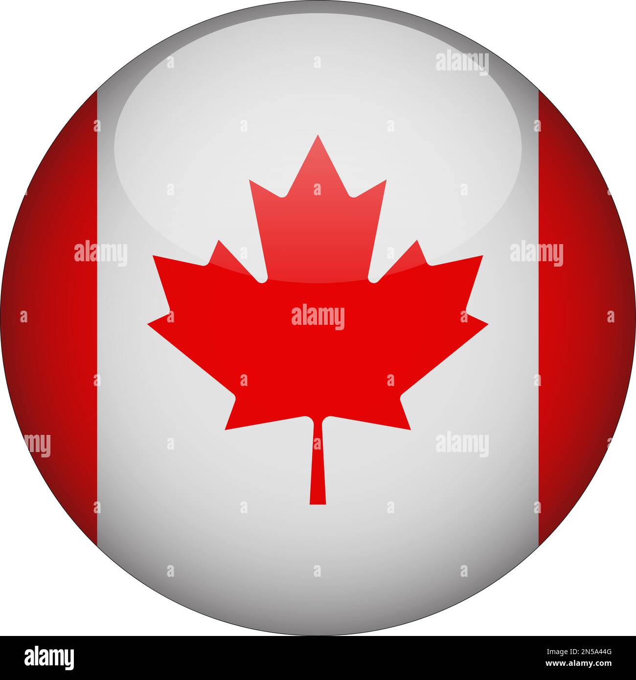 Canada 3D Rounded Flag Icon Button Vector Stock Vector Image & Art - Alamy
