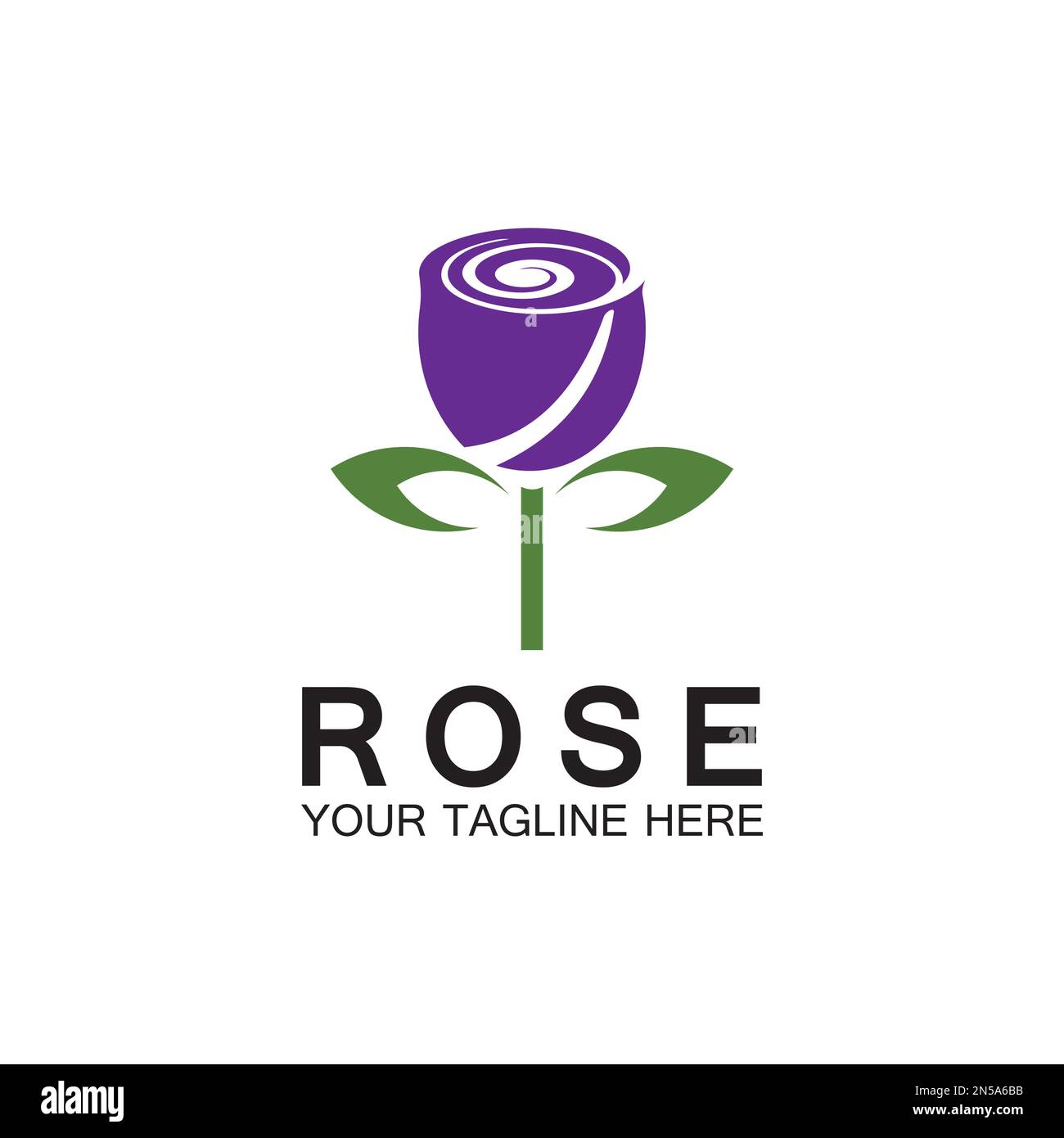 Rose logo flower vector icon illustration design Stock Vector