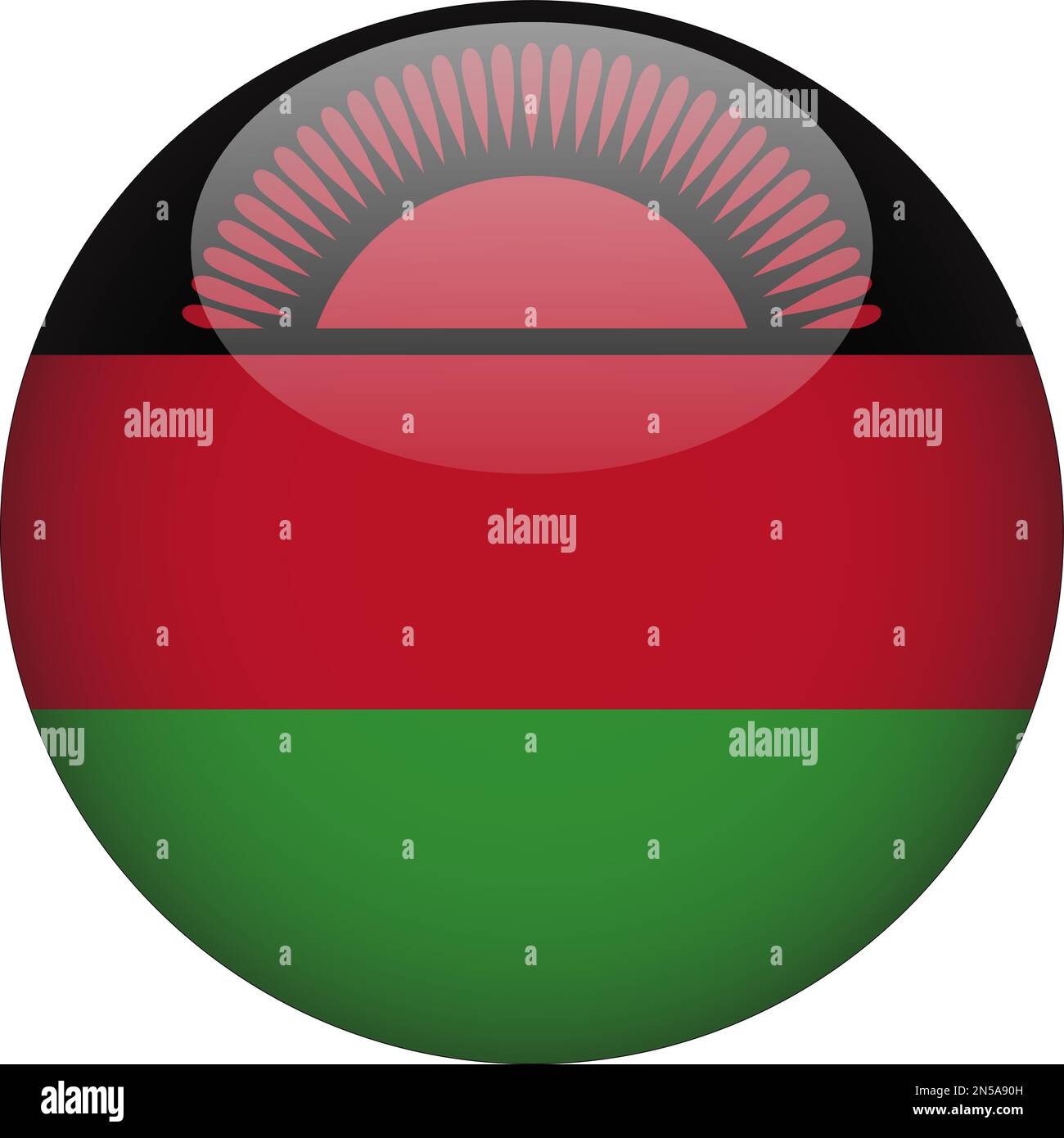 Malawi 3D Rounded Flag Icon Button Vector Stock Vector Image & Art - Alamy