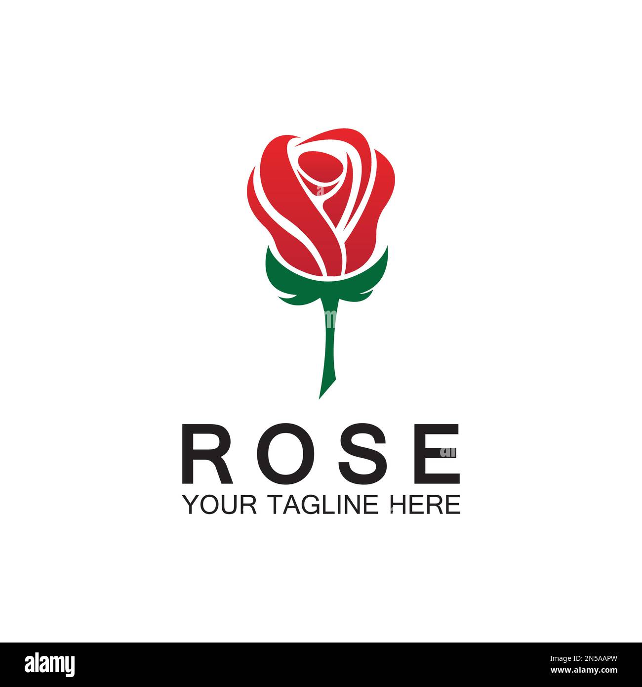 Rose logo flower vector icon illustration design Stock Vector