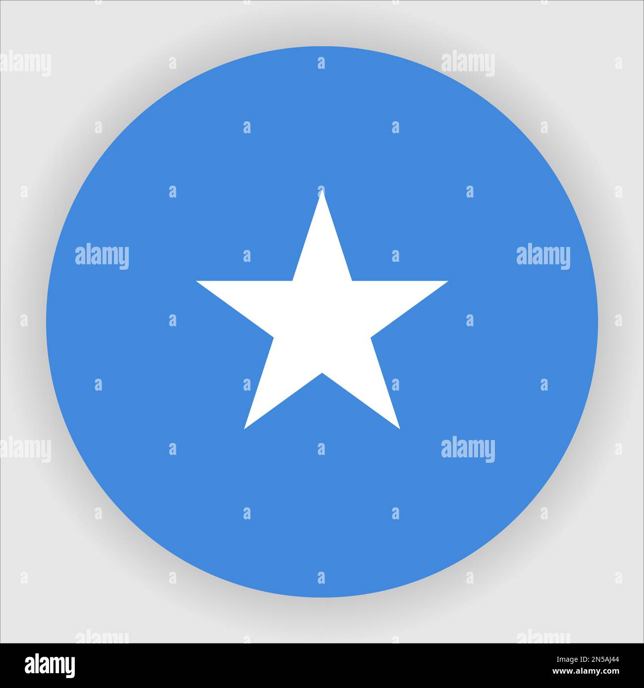 Somalia Flat Rounded Flag Icon Button Vector Stock Vector