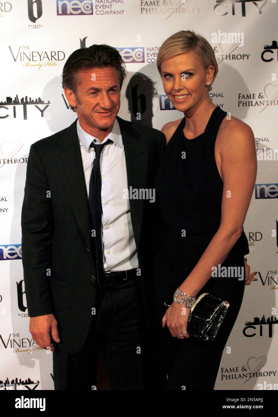 Sean Penn and Charlize Theron seen at Fame and Philanthropy's