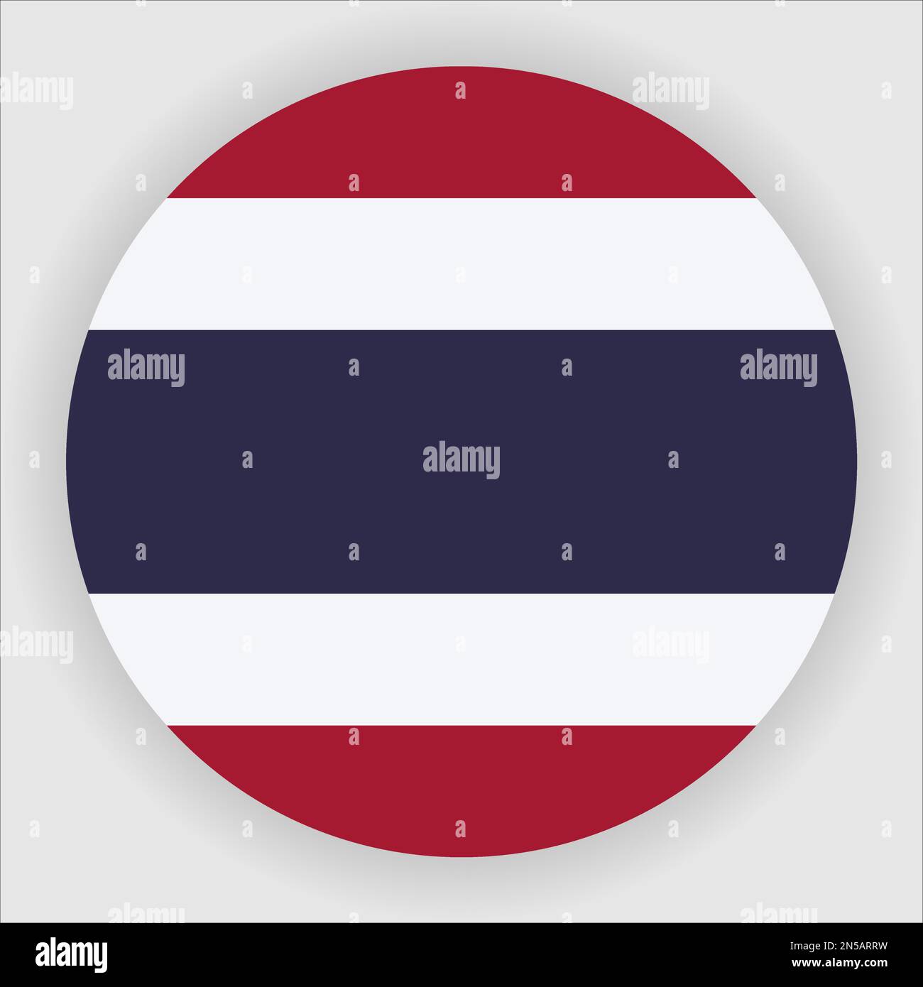 Thailand Flat Rounded Flag Icon Button Vector Stock Vector Image And Art